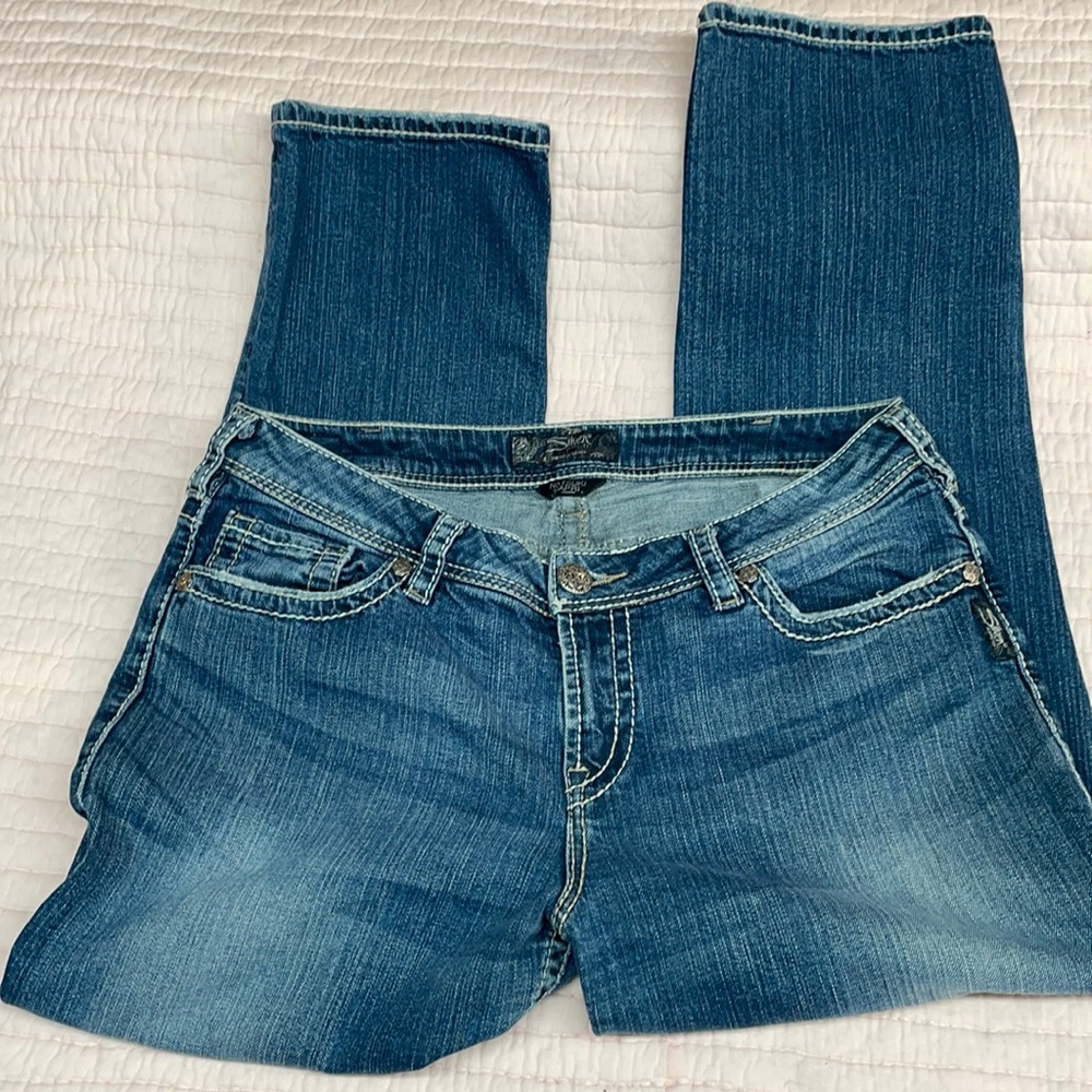 Silver Natsuki Capri Jeans Size 14